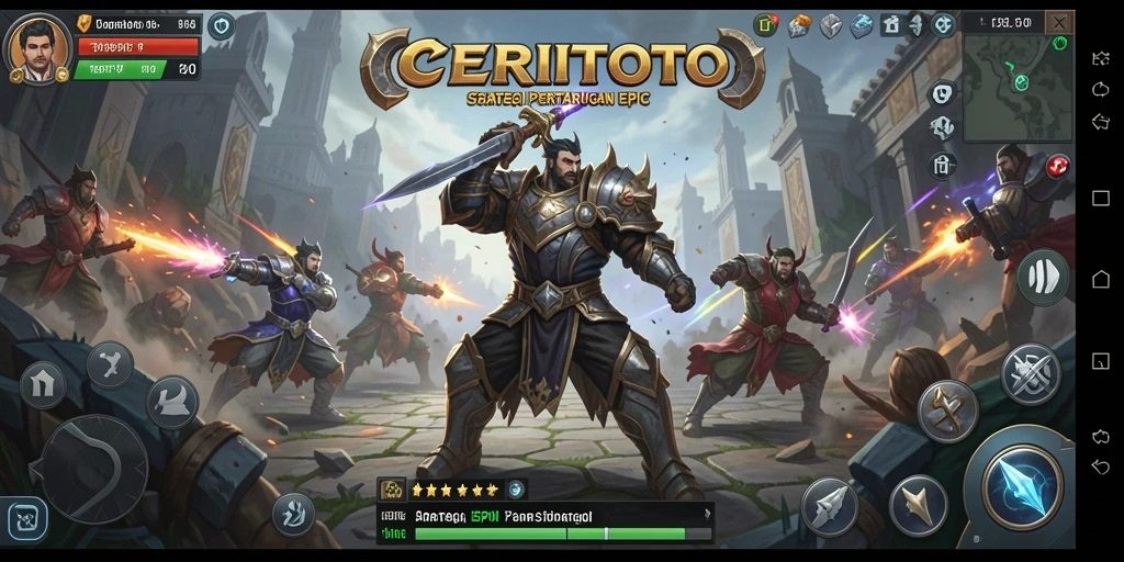 Tampilan menarik dari gameplay strategi di CERITOTO.