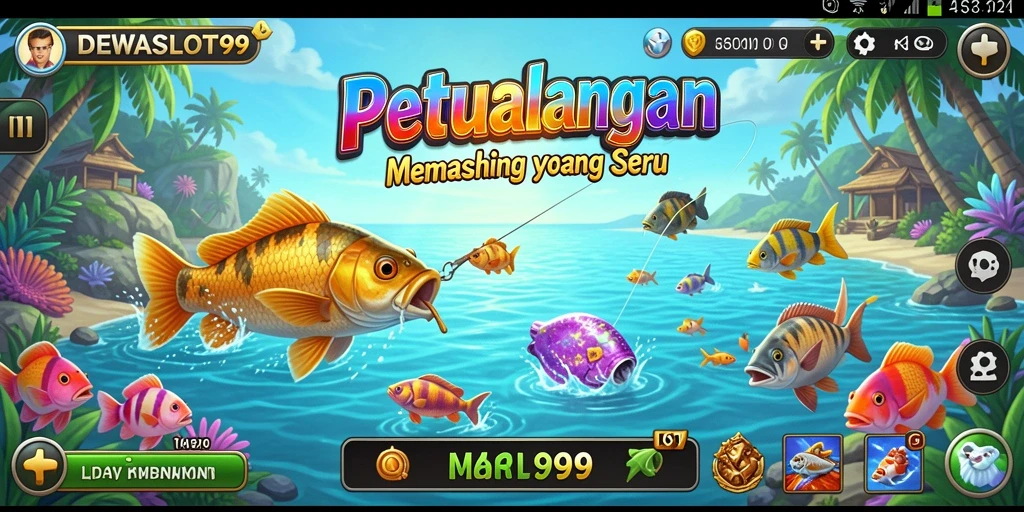 Screenshot DEWASLOT99 yang menunjukkan aksi seru memancing.