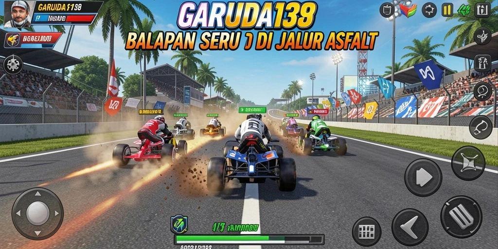 Gameplay seru balapan mobil di jalanan yang menantang.