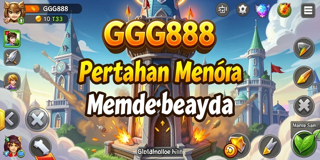 Tampilan menarik dari gameplay GGG888 dalam pertahanan menara.
