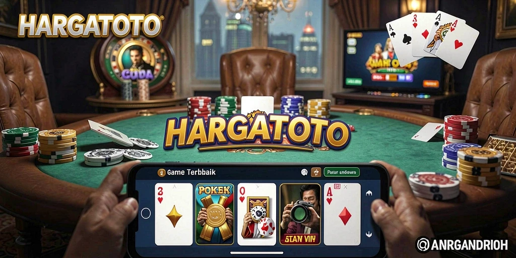 Screenshot gameplay HARGATOTO menampilkan aksi poker mendebarkan.