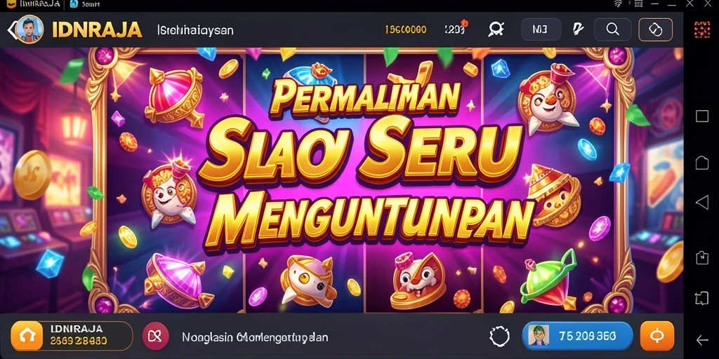 Gameplay seru dalam aplikasi IDNRAJA yang menawarkan mesin slot menarik.