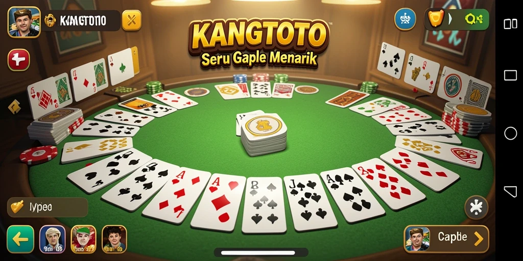 Screenshot gameplay KANGTOTO yang menampilkan suasana permainan Gaple.