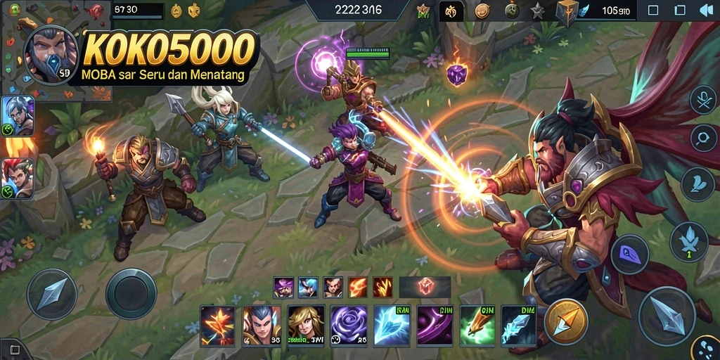 Tampilan menarik dari gameplay KOKO5000 yang intens dan seru.