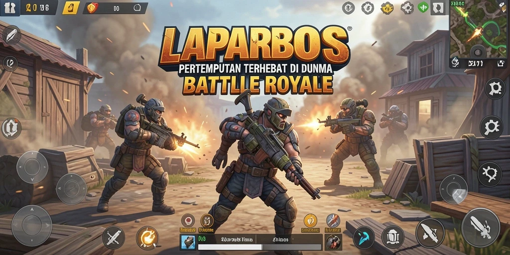 Tampilan aksi seru dalam LAPARBOS saat pertandingan Battle Royale.