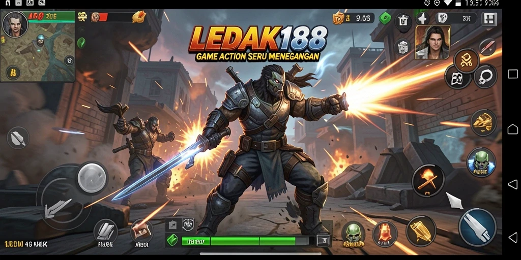 Tampilan aksi menarik dalam gameplay LEDAK188