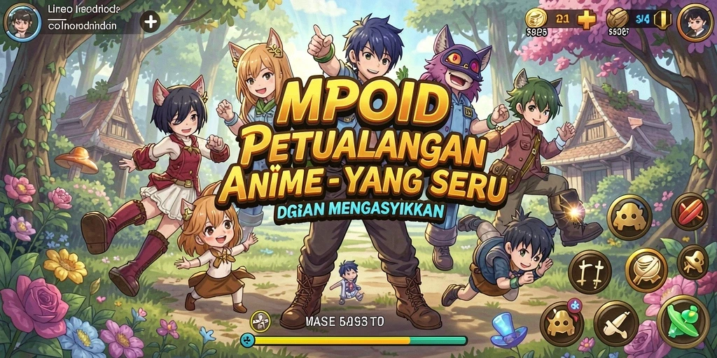 Tampilan menarik dari gameplay MPOID yang menampilkan karakter anime.