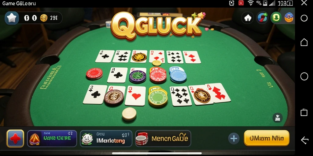 Tampilan gameplay Gaple yang seru dan interaktif di QGLUCK.