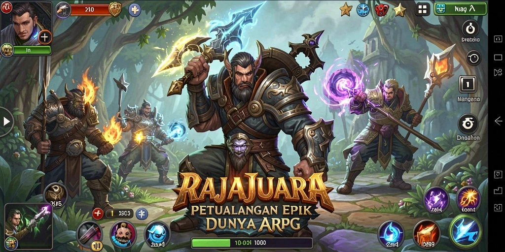 Screenshot gameplay RAJAJUARA yang menampilkan aksi pertarungan seru.