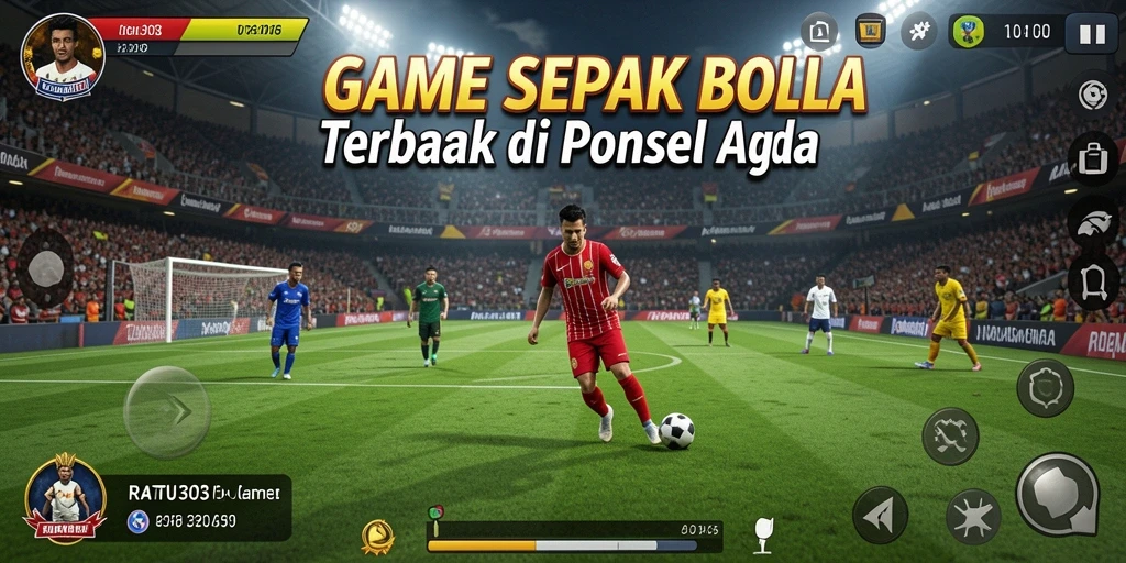 Tampilan menarik dari gameplay sepak bola yang seru di RATU303.