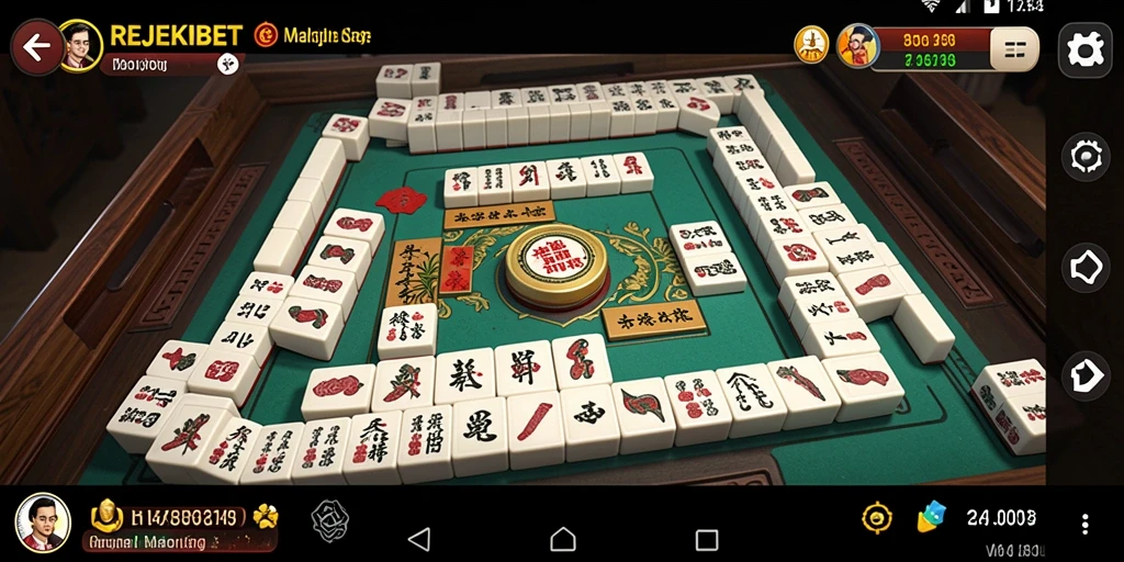 Gameplay menantang REJEKIBET dalam permainan Mahjong.