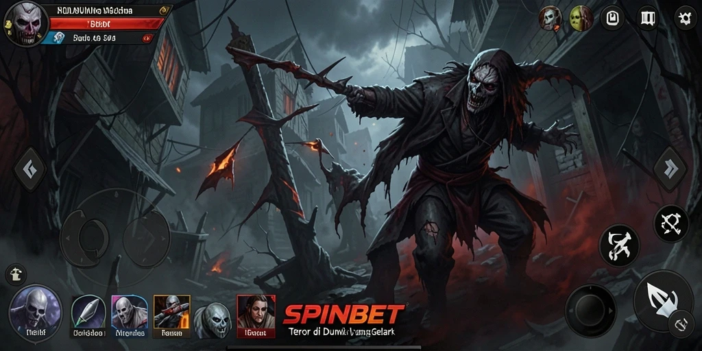 Tampilan mencekam dari gameplay SPINBET yang penuh ketegangan.