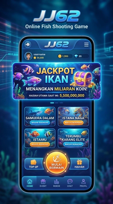 Tampilan aplikasi jj62 yang intuitif untuk pengguna.